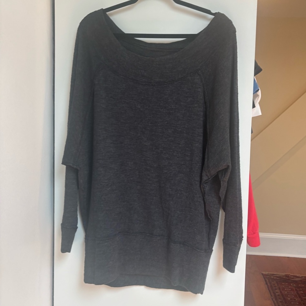 We The Free Gray Crew Neck Sweater with Dolman Sleeves - Picture 1 of 4